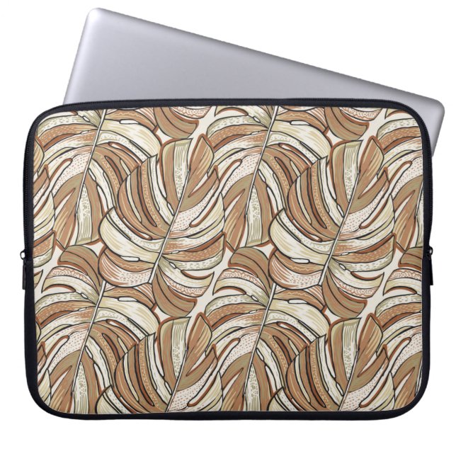 Tropical pattern. Graphic design with amazing mons Laptop Sleeve (Front)