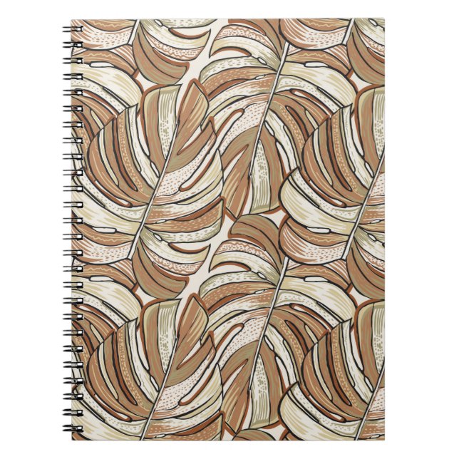 Tropical pattern. Graphic design with amazing mons Notebook (Front)