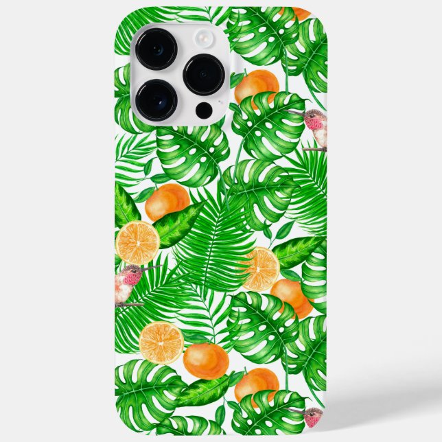 Tropical pattern, hummingbirds II Case-Mate iPhone Case (Back)