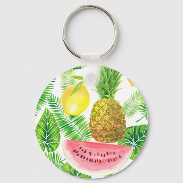 Tropical pattern key ring (Front)