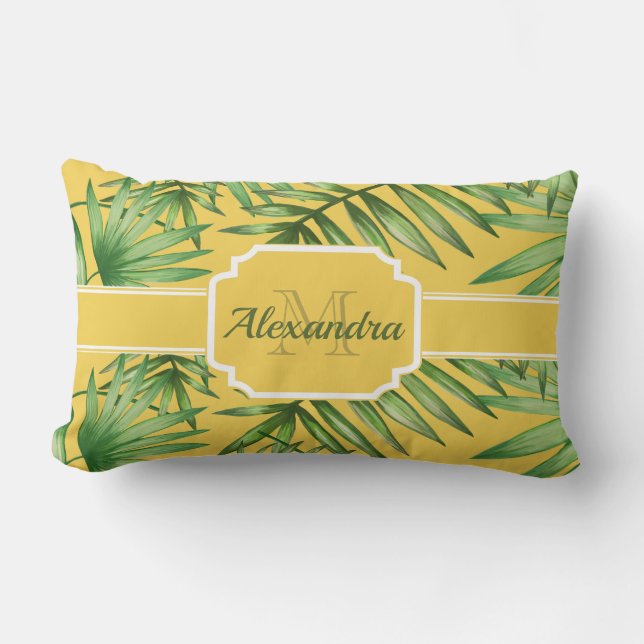 Tropical Pattern Lumbar Cushion (Front)