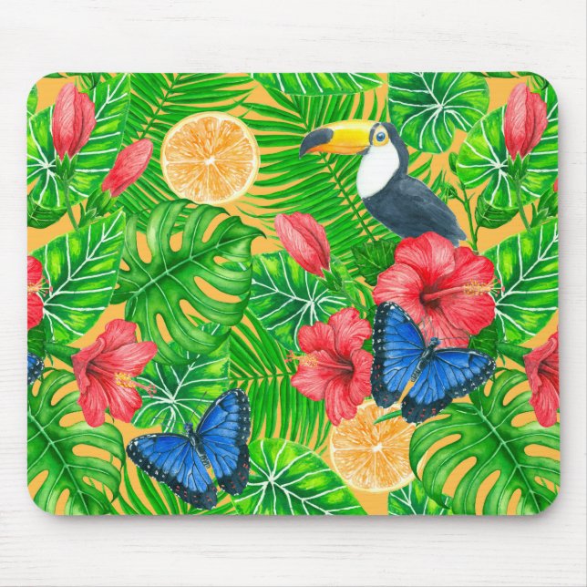 Tropical pattern mouse pad (Front)