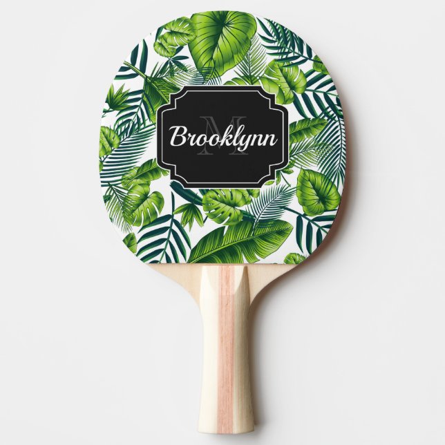 Tropical Pattern Ping Pong Paddle (Front)
