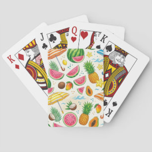 Tropical pattern playing cards