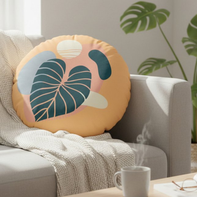 Tropical Pattern Round Cushion (Creator Uploaded)