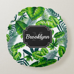 Tropical Pattern Round Cushion