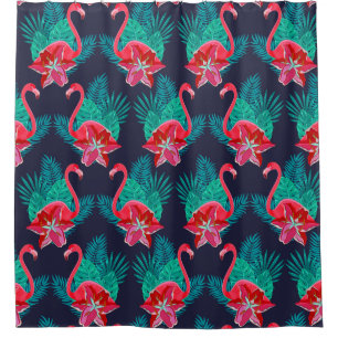 Tropical Pattern Shower Curtain