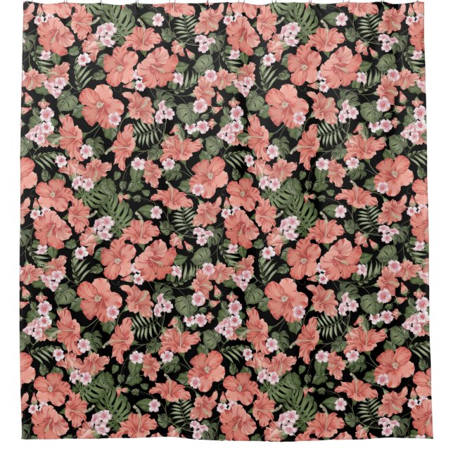 Tropical Pattern Shower Curtain (Front)