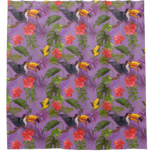 Tropical Pattern Shower Curtain