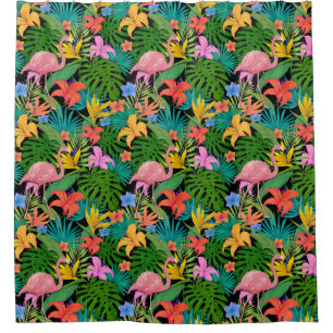 Tropical Pattern Shower Curtain