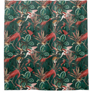 Tropical Pattern Shower Curtain