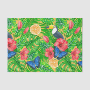 Tropical pattern tissue paper