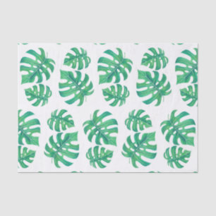 Tropical pattern with monstera leaves tissue paper