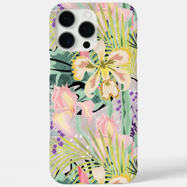 Tropical pattern with orchids. Case-Mate iPhone case (Back)