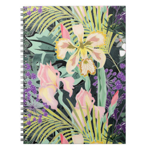Tropical pattern with orchids. notebook