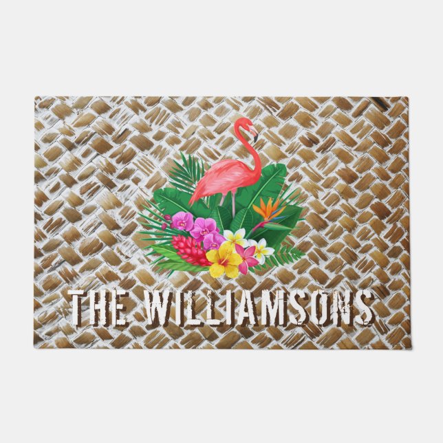 Tropical Personalised Doormat (Front)