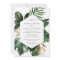 Tropical Philodendron Palm Leaves Modern Wedding