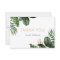 Tropical Philodendron Palm Wedding Thank You Card
