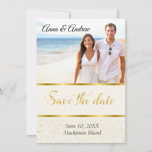 Tropical Photo Save the Date (Front)