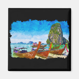 Tropical Phuket Thailand Beach View Magnet