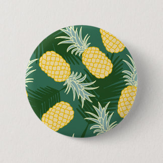Tropical pineapple 6 cm round badge