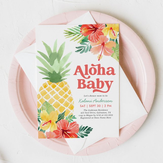 Tropical Pineapple Baby Shower Invitation (Creator Uploaded)