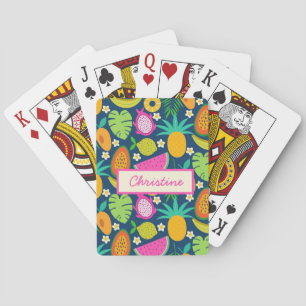 Tropical Pineapple Banana watermelon Fruits custom Playing Cards