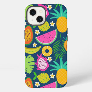 Tropical Pineapple Banana watermelon Fruits iPhone 13 Case