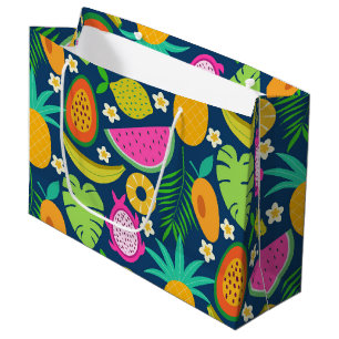 Tropical Pineapple Banana watermelon Fruits  Large Gift Bag