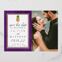 Tropical Pineapple Beach Wedding Save The Date