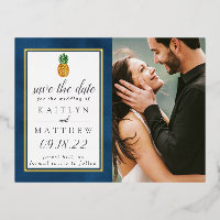 Tropical Pineapple Beach Wedding Save The Date