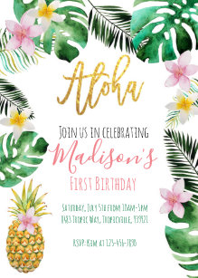 Pineapple Birthday Invitations Zazzle Au