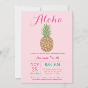 Tropical Pineapple Bridal Shower Invitation