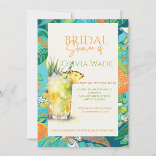 Tropical Pineapple Bridal Shower Invitation