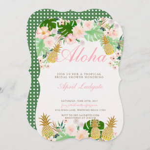 Tropical Pineapple Bridal Shower Invitation