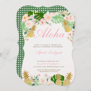 Tropical Pineapple Bridal Shower Invitation