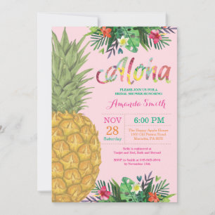 Tropical Pineapple Bridal Shower Invitation