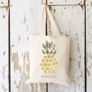 Tropical Pineapple Bridesmaid Favour Tote Bag