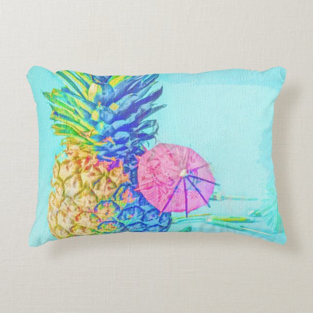 Tropical Pineapple Decorative Cushion (Front)