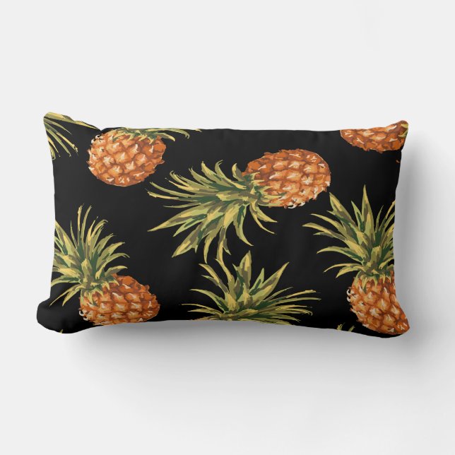 Tropical Pineapple Decorative Throw Pillow (Front)