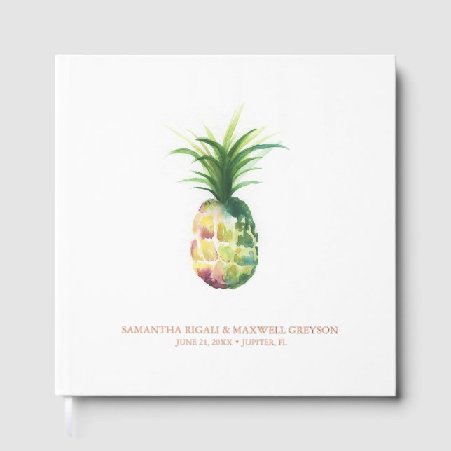 Tropical Pineapple Guest Books (Front)