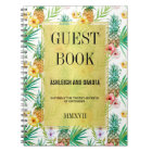 Tropical Pineapple & Hibiscus Wedding Guestbook