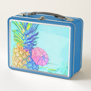 Tropical Pineapple Metal Lunch Box