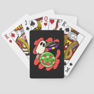 Tropical Pineapple Monster Halloween Classic Playing Cards
