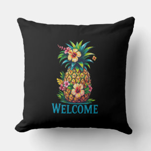 Tropical Pineapple Outdoor Pillow Aloha