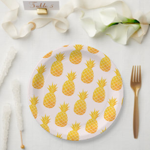 Tropical Pineapple  Paper Plate