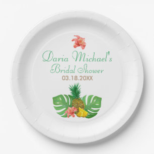 Tropical Pineapple Paper Plate