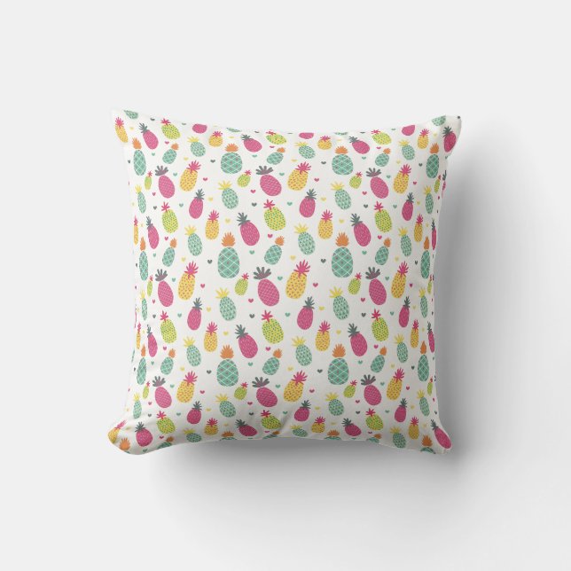 Tropical Pineapple pattern Cushion (Front)