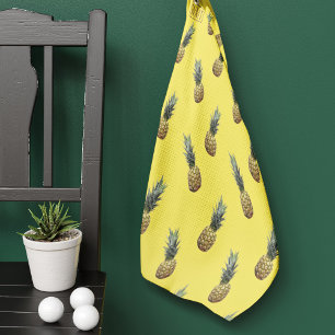 Tropical Pineapple Pattern Golf Towel