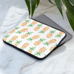 Tropical Pineapple Pattern Laptop Sleeve<br><div class="desc">Design features a tropical pineapple pattern in sunny watercolors. Additional colours and coordinating items available in our shop!</div>